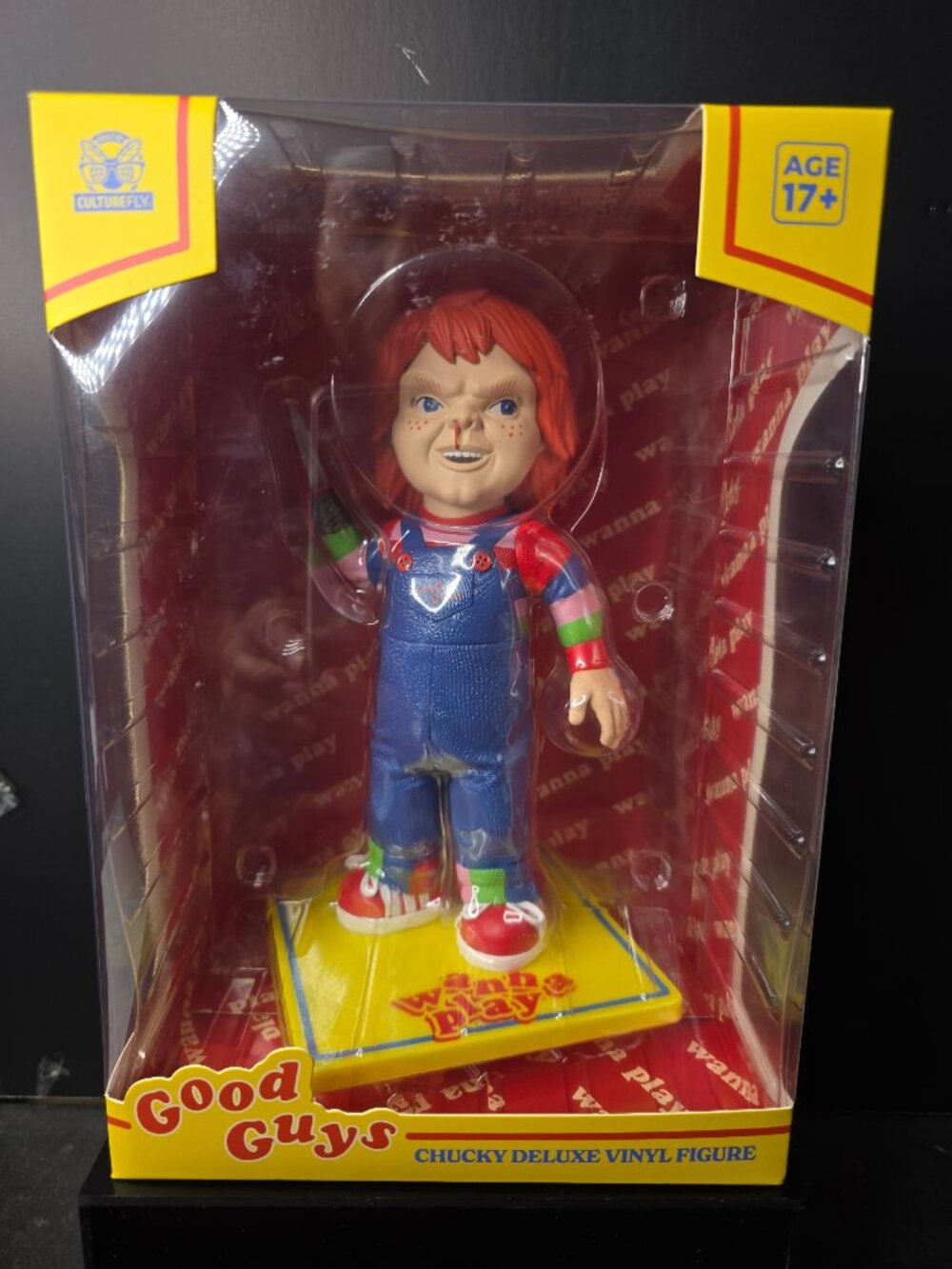 Good Guys Chucky Deluxe Vinyl Figure CultureFly Child's Play Collectible NEW